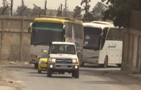فيديو خاص عن خروج حافلتين محملة بالمسلحين من الغوطة!