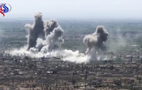 شاهد.. لحظة قصف مواقع جيش الاسلام في دوما