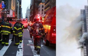 قتيل و6 جرحى بحريق ضخم في برج ترامب