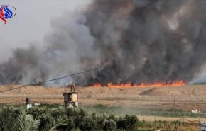 بفعل طائرة حارقة.. حريق في حقول الاحتلال شرق البريج