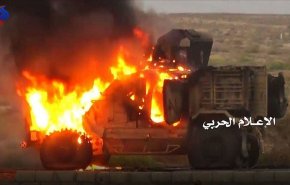 نفربرهای ائتلاف ضد یمن در آتش ارتش و نیروهای مردمی سوخت