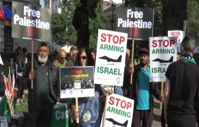 مدافعان فلسطین در انگلیس خواستار توقف حمایتها از اسراییل شدند + فیلم