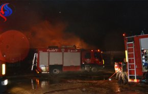 حريق في ساحة الطيران وسط بغداد