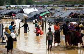 امطار موسمية تضرب مخيمات الروهينغا في بنغلادش 