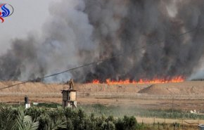 اندلاع حريق شرق ناحل عوز بسبب بالونات حارقة