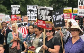 تظاهرات ضد ترامپ در لندن برگزار شد