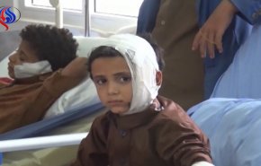 کودکان یمنی مجروح شده در جنایت ضحیان از روز تلخ حادثه می گویند + فیلم