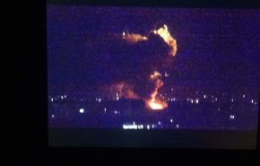 حريق عقب سماع دوي انفجارات بمطار المزة العسكري بسوريا
