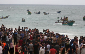 بالفيديو.. استمرار الزحف الفلسطيني لمساندة المسير البحري لكسر الحصار