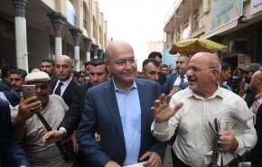 گشت و گذار برهم صالح، رئیس جمهور عراق در خیابان های بغداد