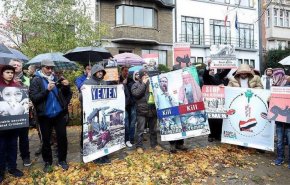 تظاهرات یمنی‌ها در بروکسل علیه عربستان