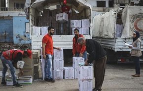 توزيع مساعدات على أهالي بلدتي خربة غزالة والكتيبة بريف درعا