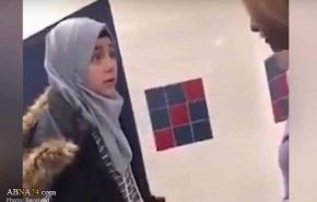 حمله به دختر محجبه سوری در آمریکا + فیلم
