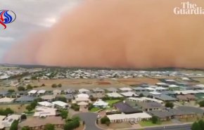 فیلم | لحظه وقوع طوفان شن در شهر «دابو» استرالیا