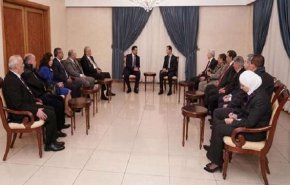 دیدار بشار اسد با هیاتی از اتحادیه وکلای مدافع عرب