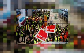 شاهد بالفيديو...هذه حصيلة اضراب في المطارات بألمانيا 