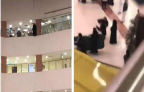بالفيديو.. امرأة تحاول رمي نفسها من الطابق الرابع في الرياض