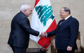 الرئيس اللبناني يستقبل ظريف في قصر بعبدا