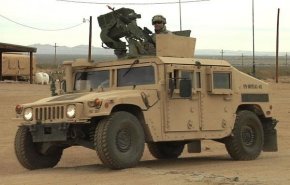 ورود شبانه خودروهای زرهی ارتش آمریکا از اردن به عراق+تصویر