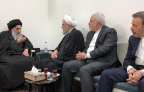 لقاء تاريخي بين الرئيس روحاني والسيد السيستاني