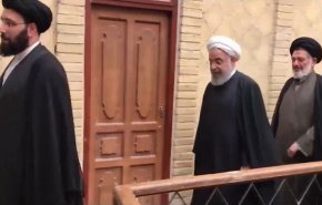 شاهد.. الرئيس روحاني يتفقد بيت الإمام الخميني (ره) في النجف الأشرف