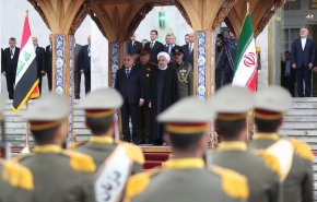 استقبال رسمی روحانی از نخست وزیر عراق در سعد آباد