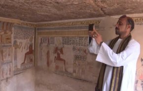 شاهد.. إكتشاف مقبرة أثرية وحيوانات محنطة في صعيد مصر