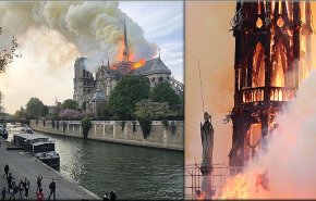 فرق الإطفاء تعلن إخماد حريق كاتدرائية نوتردام 'جزئيا'