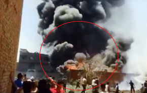 شاهد انفجار ضخم بمصنع كيميائيات وسط تجمع سكاني في مصر