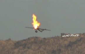 شاهد/ إسقاط طائرة استطلاع امريكية جنوب صنعاء
