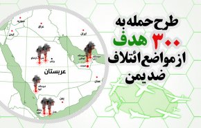 اینفوگرافیک | طرح حمله به 300 هدف از مواضع ائتلاف ضد یمن