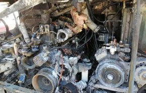 اتوبوس گردشگری ایران در مسیر اربیل عراق آتش گرفت