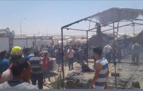 شاهد.. احتراق مخيم للنازحين الإيزيديين في كردستان العراق