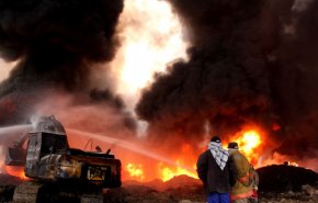 اقتراب حريق كبير من حقول النفط في شمال العراق