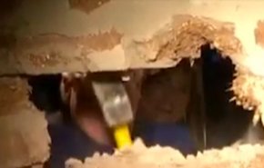 حماس منقطع النظير.. السفير الامريكي يهدم حائطاً داخل نفق تحت الاقصى