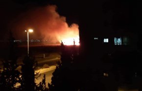 بالصور..حريق ضخم في جنوب دمشق