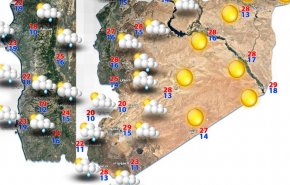 درجات حرارة مختلفة في سوريا خلال الاسبوع القادم..!