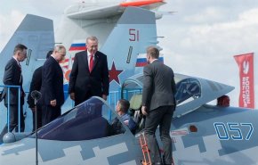 بازدید پوتین و اردوغان از جدیدترین جنگنده سوخو- ۵۷ در نمایشگاه «ماکس-۲۰۱۹»