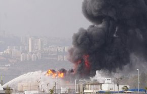 حريق قرب ميناء حيفا
