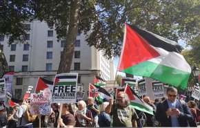 تظاهرات حامیان فلسطین علیه سفر «نتانیاهو» به لندن