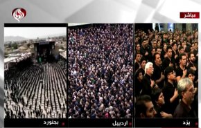 شاهد: مدن ايرانية تتشح بالسواد حزناً لأبي الاحرار والايثار
