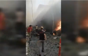 بالفيديو..  انفجار سيارة مفخخة في مدينة عفرين بريف حلب