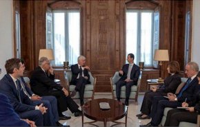 دیدار هیئتی از نمایندگان پارلمان و سیاستمداران ایتالیایی با رئیس جمهور سوریه در دمشق