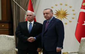  أردوغان يجتمع بنائب الرئيس الأميركي مايك بينس