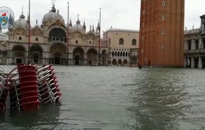 زیر آب رفتن ونیز ایتالیا در پی بارندگی‌های شدید 
