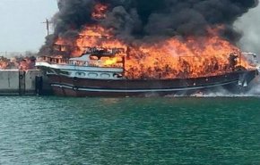 اندلاع النيران في 3 زوارق صيد ايرانية والسبب يكشفه مسؤول