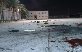 شاهد.. لحظة قصف الكلية العسكرية في العاصمة الليبية طرابلس
