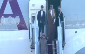 أمير قطر يصل الى طهران + فيديو