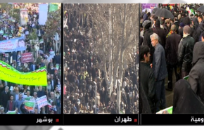 الملايين تغطي شوارع طهران وارومية وبوشهر لاحياء ذكرى انتصار الثورة
