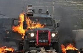 إحراق جيب ’إسرائيلي’ بمواجهات في مخيم شعفاط

